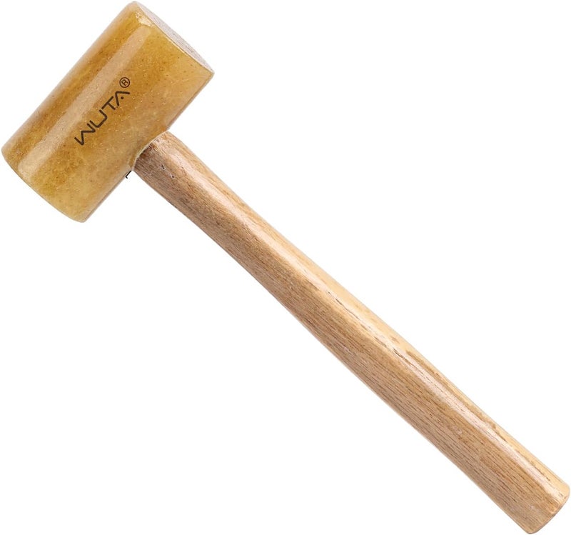 WUTA Rawhide Mallet 100% Rawhide-head Hammer for Jewelry Making Leather Craft Hammer Stamping Jewelry Leather Worker Craft Tool Good Buffering Mallet 42mm - Image 1